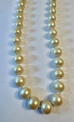 Monet Faux Pearl Strand Necklace 16 Inch Adjustable Length