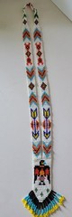 Vintage Handmade Southwest Native American Seed Bead Thunderbird Necklace