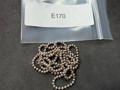 9.73g Vintage Sterling Silver 925 Ball Bead Chain Necklace 24 in M