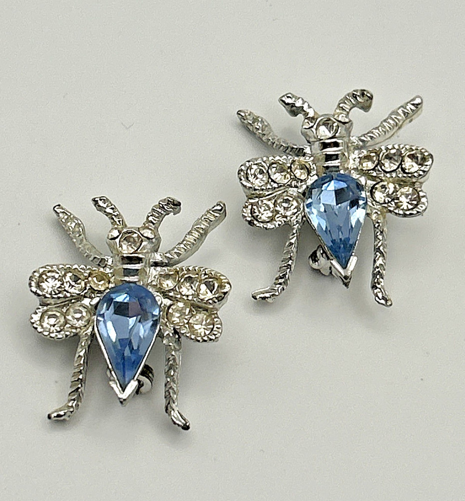 Jewelry Vintage Silver Tone Brooch Bee Pins Set of Two
