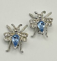 Jewelry Vintage Silver Tone Brooch Bee Pins Set of Two