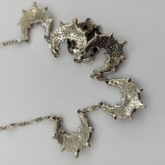 VTG VCLM Necklace Black Gothic Victorian Revival Statement Cocktail Romantic Box