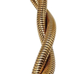 Vintage MONET Gold Snake Chain Choker Necklace Twisted Double Strand