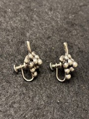 ICONIC VINTAGE MEXICO STERLING 925 GRAPE PIN & EARRINGS SET *10.7 gm*