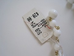 Black White Choker Seed Bead 1990s New