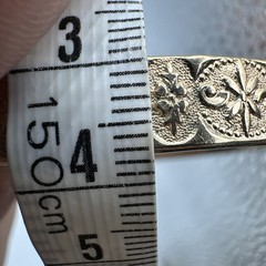 Vintage Victorian Large Bangle Bracelet Gold Filled? Floral Etched 22g 8.5” 7mm