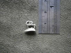 TINY Old-Fashioned Clothes Flat Iron Vtg Sterling Silver Bracelet Charm Pendant