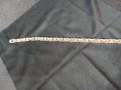 Sterling Silver (Hugs & Kisses) Bracelet Signed (925 FAS) Gold tone and Vermeil