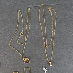 Vintage Dainty Pendant Necklace Gold Silver Tone Mixed Lot 8 Everyday Minimalist