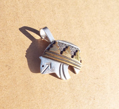 Vintage Native American Thomas Singer Sterling Silver Bear Pendant, Navajo