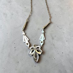 Antique Paste And Sterling Silver With Sparkling Paste Art Deco