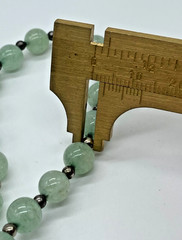 VTG Green Aventurine silver spacers layering endless necklace 32″