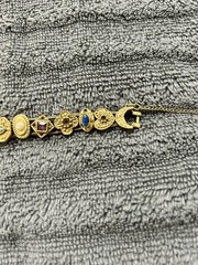 Victorian Style Slide Bracelet. Unsigned. Needs Repair Or Use for Craft Project.