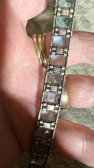 Antique Art Deco Watchenheimer Diamonbar Sterling Silver Bracelet 6.25 Inches