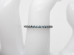 Designer $1800 .75ct VS Genuine Blue Diamond 18k White Gold Wedding Band Ring