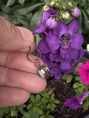Antique 1900s Victorian Glas Evil Eye Brass Pendant Amulet Good Luck Protection