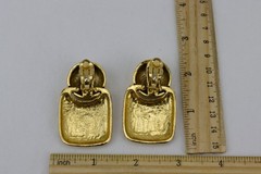 Vintage Clip-on Earrings, 80’s/90’s, Gold Tone, Hinged, 49gr