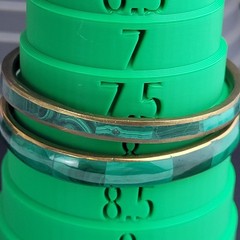 Brass Malachite Stone Inlay Bangle Bracelets Lot of 2