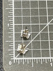 Vintage Small Butterfly Silver Tone Metal Stud Earrings