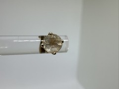 Rare 14K Yellow Gold White Spinel Stud Earrings, 0.5 TCW