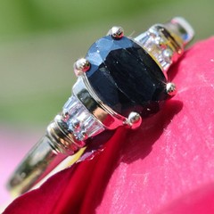 14k yellow gold sz 6.75 ring 1.02c naturalCeylon treated sapphire diamond 2.65g