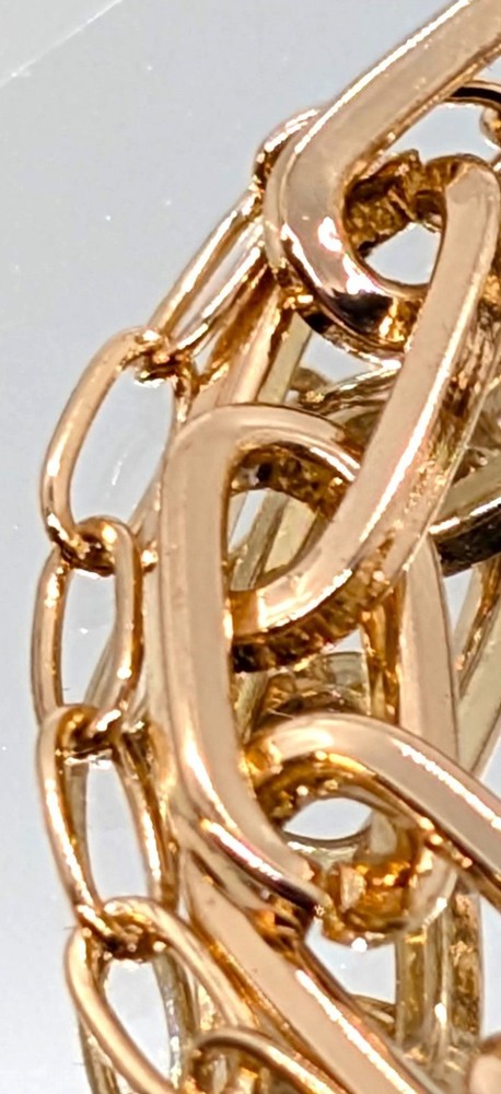 Nice Vintage Yellow Gold Plated Liz Claiborne Double Chain Bracelet