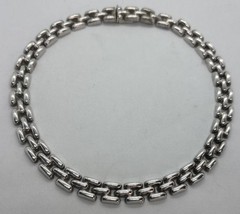 Vintage Sterling Silver Panther Chain Choker Necklace Unisex 40 Gr Modernist 15”