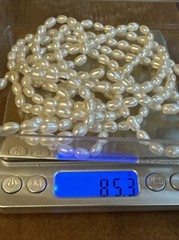 Vintage 74” Freshwater Pearl Single Strand Necklace w/150 Pearls~85 Grams