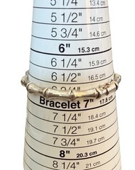 Vintage IBB 925 Sterling Silver Bamboo Link 6.75″ Bracelet 10.8 Grams ELEGANT