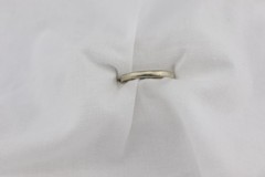 Vintage 14K white gold BAND Wedding Thumb Ring 2.5 mm Stack sz 11.25