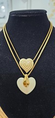 Rare Vintage Trifari and Monet gold tone short chain necklaces 14” & 16″