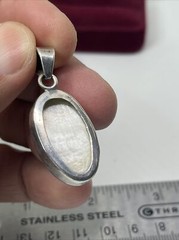 Vintage Natural Shell Sterling Silver Pendant