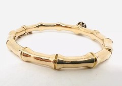 Victorian 15ct 15k Gold Rose Cut Diamond Bangle Bracelet 19.34g Antique Jewelry