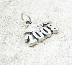 925 Sterling Silver 2008 Graduation Charm Pendant PT1038