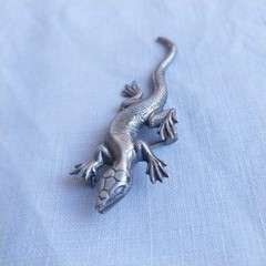 Beau Sterling Silver Reptile/ Lizard Brooch 2 1/4″