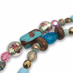 Womens Murano Glass Beaded Necklace Matched 56in Jewelry Vintage