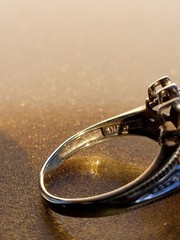 Vintage 10K Gold 3CT Emerald Cut Citrine Diamond Accent Estate Cocktail Ring