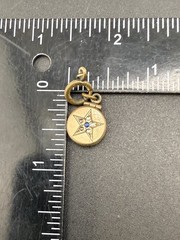 Vintage Paste Stone Gold Filled Locket OES Masonic/ Small Fob Charm