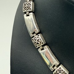 Vintage Brighton “Tribeca” Scrollwork Bar Link Choker Necklace