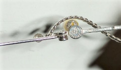 Vintage Sterling Silver & Real Pearl Anchor Mariner Sailor C. De Pin Brooch Lot