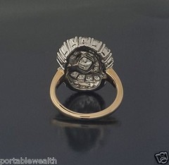 3.50ct Antique Vintage Art Deco Diamond Ring Platinum 14k Yellow Gold