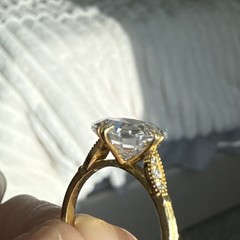 Art Deco Style 3.5Ct Asscher Cut Lab Created Diamond 14K Gold FN Engagement Ring