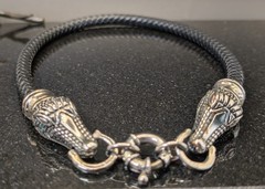 1996 Bruce Cabot Style Alligator Head Choker Necklace