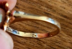 Vintage Estate 10K Yellow Gold Ring with Cultured Pearl!! Size 5.75!! 2 Grams!!