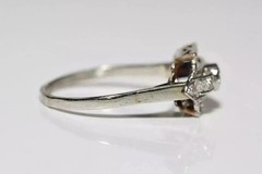 2.35Ct Art Deco Style Lab Created Diamond Engagement 14K White Gold Finish Ring
