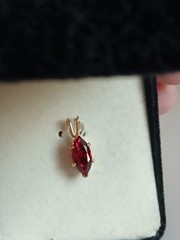House Of Nikolas Ruby Ice Cubic Zirconia Pendant NEW IN BOX