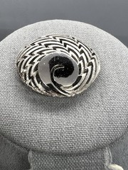 Vintage 60s 70s Corocraft Brooch 1.75“ Across Signed Openwork Textured