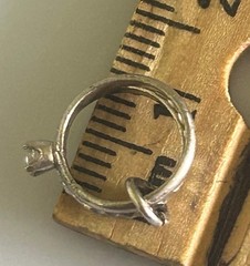Vintage Silver Tone Wedding Ring & Band Charm For Bracelet Or Necklace JMS
