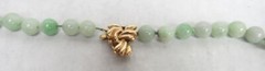 WONDERFUL JADE 9mm BEADS WITH 14K GOLD CLASP 30″ NECKLACE