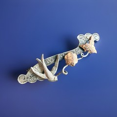 Victorian English Sterling & Rose Gold “Sweetheart” Pin/Brooch, Birmingham 1900